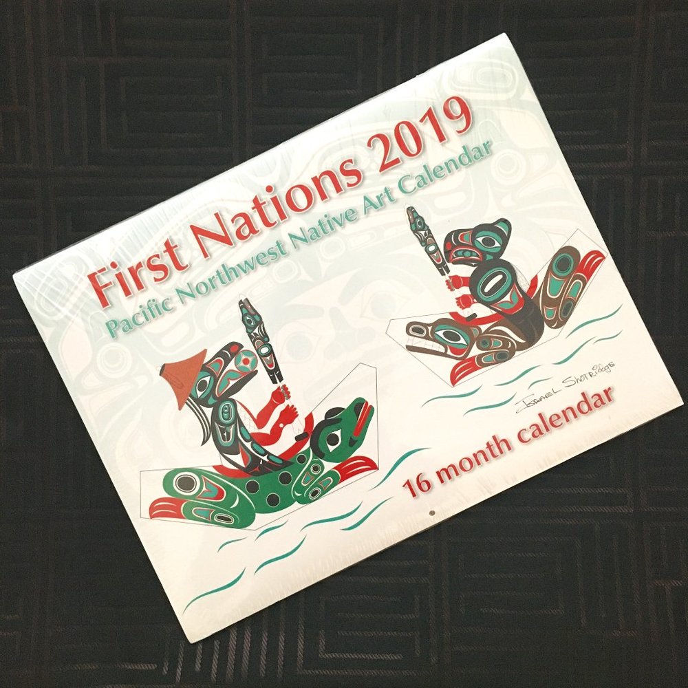 NWT 2019 First Nations Pacific Northwest Native Art 16 Month Calendar New